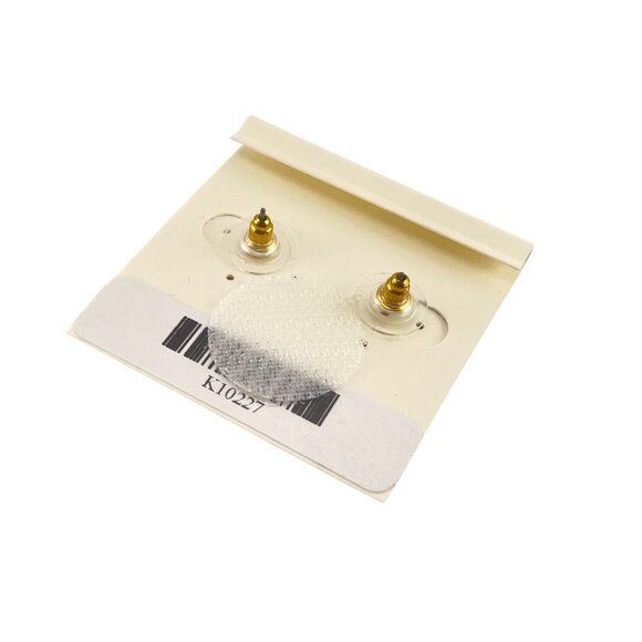 T Tahari Gold-Tone Crystal-Accented Swirl Stud Earrings - Picture 5 of 7